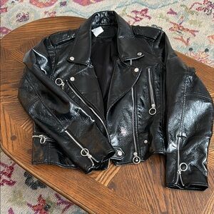 Black Leather Biker Jacket